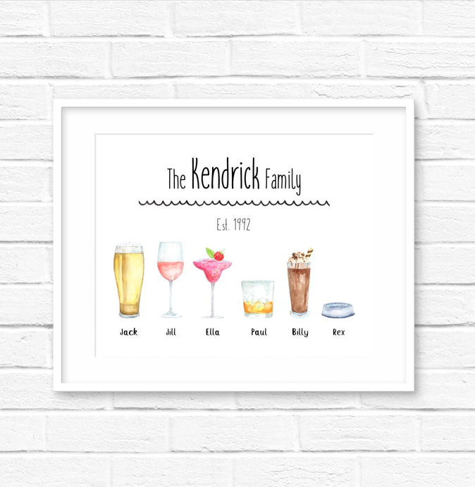 personalised drinks print