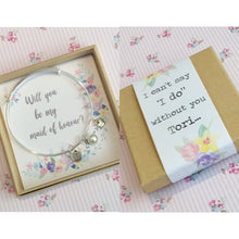 will you be my flower girl bangle with personalised gift box