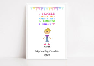 personalised teacher print